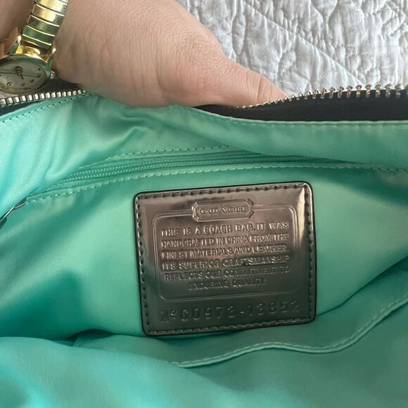 Coach Poppy Black Patent Leather Shoulder Bag/Crossbody Bag - Picture 7 of 7